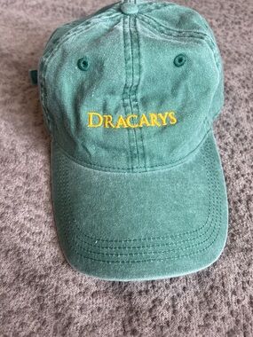 Dracarys Green Baseball Cap with Yellow Embroidery